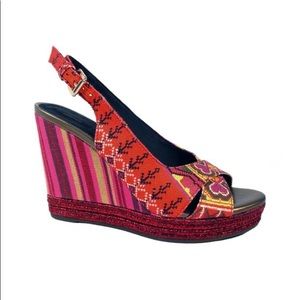 Geox Janira Print Canvas Sandals